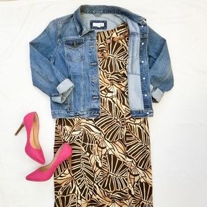 LAST CHANCE Tropical Leaf Floral Print Dress NWOT